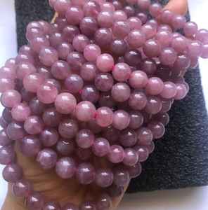 Cuentas de cuarzo rosa púrpura natural, hilo de piedras preciosas sin tratar, cuentas sueltas para la fabricación de joyas, pulsera y collar DIY - Product Image 5