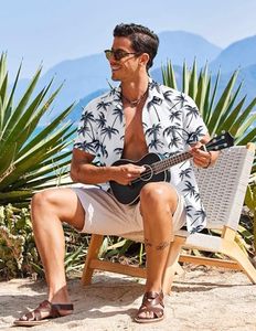 เสื้อเชิ้ตฮาวายลายดอกไม้ แขนสั้น พิมพ์ลายทรอปิคอล สไตล์ชายหาดลำลอง ติดกระดุม สำหรับฤดูร้อน สีสันสดใส เหมาะสำหรับวันหยุด เสื้อเชิ้ตผู้ชายสำหรับฤดูร้อน - Product Image 3