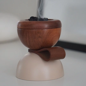 Quemador de incienso árabe de madera Medkhan Mubkhar Bakhoor, producto grabado - Product Image 1