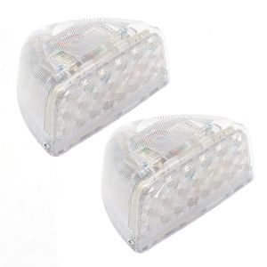 2 Pezzi Luci di Segnalazione Compatibili con Peterbilt 357/359/365/378/379, 31 LED Triangolari Gialli con Lente Bianca - Product Image 1