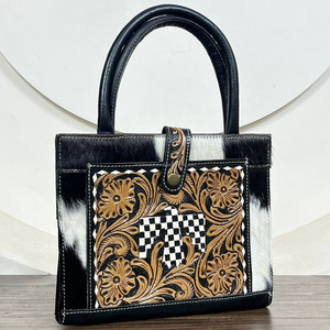 ปกหนังสือไบเบิลหนังวัวแท้ลายตารางหมากรุก งานแฮนด์เมด ดีไซน์สวยงาม ปกป้องหนังสือพร้อมหูหิ้ว  สำหรับสวดมนต์และสร้างแรงบันดาลใจ - Product Image 5