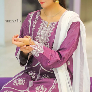 Ensemble shalwar kameez pakistanais pour femmes, en coton, kurta pyjama, tenue traditionnelle pakistanaise, shalwar kameez personnalisé avec dupatta - Product Image 5