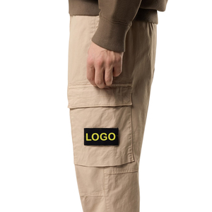 Pantalones Cargo para Hombre, Corte Regular Ajustado, Algodón Elástico, Teñido en Prenda, Estilo Urbano, Premium, OEM - Product Image 4