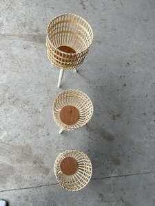 Paniers de rangement en bambou de haute qualité 2024, design moderne, en jacinthe d'eau, pour la lessive, la cuisine, la décoration intérieure, VGreen Art Direct - Product Image 2