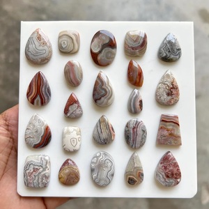 พลอยอะเกตธรรมชาติแบบ Crazy Lace ขายส่งแบบ Cabochon สำหรับทำเครื่องประดับ - Product Image 1
