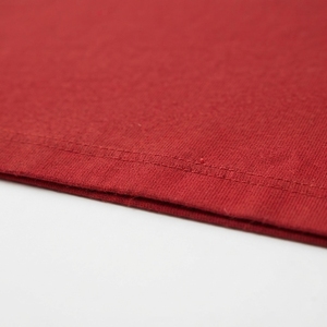 Wholesale Men <b>Red</b> Solid Color Short Sleeve O-Neck Loose Fit Formal Knitted 100% Cotton Front Logo Custom <b>oversized</b> T-<b>Shirt</b> men's - Product Image 4