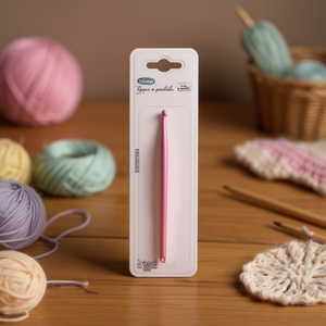 Uncinetto Ilan 4.5mm in alluminio rosa per lavori a maglia e artigianato - Product Image 2