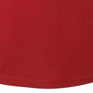 T-shirt rouge uni à col rond et manches courtes pour homme, en coton doux, décontracté, basique, léger, respirant, pour l'été, à porter au quotidien, vente en gros - Product Image 6