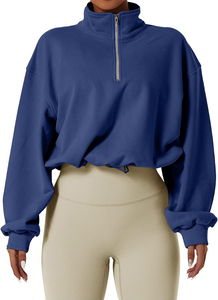 Sudaderas con capucha de hombros caídos con logo personalizado para mujer, sudaderas con capucha de hombros caídos de alta calidad para chicas - Product Image 6