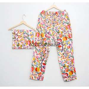 Chemisier Bohème Romantique à Imprimé Floral pour Femme, 100% Coton, Manches Courtes, Col Rabattu, Fermeture à Cordon, Respirant, Séchage Rapide, Doux pour l'Hiver - Product Image 5