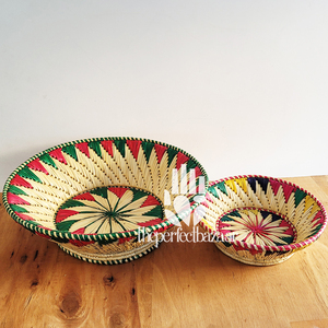 Panier de rangement multi-usages en herbe de Moonj naturelle, panier rond ouvert - Écologique, durable, mini taille, multi-usages - Product Image 5