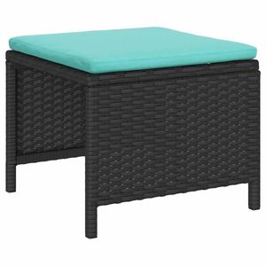 ชุดโซฟาสวนหวายโพลีสีดำและสีเทอร์ควอยซ์ 6 ชิ้น - Product Image 6