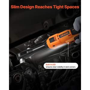 Ensemble de clés à cliquet électriques sans fil alimentées par batterie 2 x 2,0 Ah, entraînement de 3/8 pouce, 230 tr/min, couple de 66 lb-pi, chargeur sans fil, douilles, adaptateurs - Product Image 6