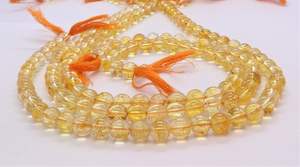 Cuentas redondas lisas de citrino natural de 8-9 mm, cuentas redondas de citrino dorado transparente de 15 pulgadas para la fabricación de joyería al por mayor - Product Image 4