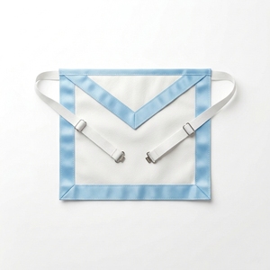 Badge de tablier maçonnique personnalisé brodé, écologique, avec épingle de sûreté, pendentif carré bleu et blanc à coudre pour promotion - Product Image 4