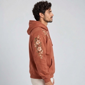 Sweat à capuche brodé pour homme, 100% coton molletonné, séchage rapide et respirant, personnalisable, vêtements décontractés - Product Image 5