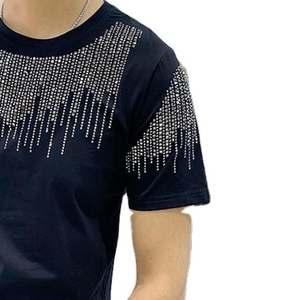 Camiseta de Hombre con Pedrería Totalmente Personalizada, Venta Caliente, Precio Razonable, Diseños Únicos, Camiseta de Hombre con Pedrería Ligera - Product Image 5