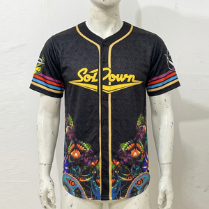 เสื้อเบสบอลขายส่ง-เสื้อเชิ้ตติดกระดุมโลโก้สั่งทำ-เสื้อทีมคุณภาพสูง โพลีเอสเตอร์ แห้งเร็ว ระบายอากาศได้ดี - Product Image 2