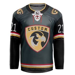 Wholesale New Design Hockey Jersey Quick Dry Custom Embroidered Logo Custom Printing Sportswear Ice Hockey with Custom Logo - Product Image 2