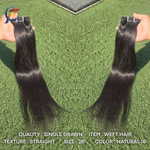 Extensions de Cheveux Humains Vierges Remy 100% Naturels Indonésiens de Luxe en Gros, Tissage Double à la Machine, Super Double Drawn, Lisses - Product Image 5