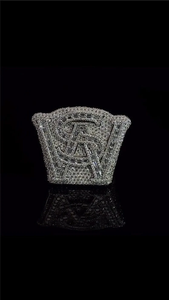 Solid Alloy 925 <b>Silver</b> Plated Vintage Jewelry <b>Men's</b> Hiphop Cocktail <b>Ring</b> Letter W Lab Created Diamond IGI Certified Party Gift - Product Image 3
