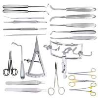 Kit manuel ORL en acier inoxydable de haute qualité, 22 pièces, pour lèvre fendue et palais fendu, avec écarteur buccal, instrument complet de chirurgie plastique, garantie 2 ans