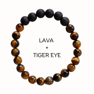 สร้อยข้อมือไทเกอร์อาย 8 มม. ดีไซน์ลาวาดิฟฟิวเซอร์ สวยสะดุดตา - Product Image 1