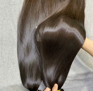 Prix de gros Extensions de cheveux en vrac Cheveux humains vierges vietnamiens Double noyés 100 grammes Couleurs foncées 14 pouces - Product Image 2