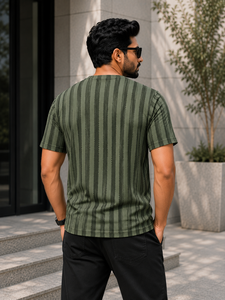 Camiseta Polo a Rayas para Hombre con Logotipo Personalizado, Camiseta de Polialgodón, Manga Corta Informal para Hombre, Disponible al Mejor Precio - Product Image 5