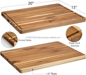 Tabla de cortar de madera de acacia para cocina, restaurante, uso en hotel, tabla de cortar con esmalte y con los mejores productos de calidad de la India - Product Image 5