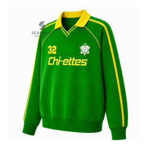 Sweat-shirt de rugby universitaire pour femmes Chi Eta Phi, col polo, manches longues, broderie, pull décontracté, pull universitaire - Product Image 3