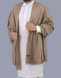 Men Premium Winter Wool <b>Shawl</b> Solid Soft <b>Warm</b> Breathable 300g Traditional <b>Wrap</b> for Formal Wear - Product Image 4