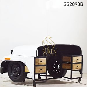 SUREN Jeep Style <b>Coffee</b> <b>Table</b> SS2098 Modern Living Room Furniture <b>White</b> Plastic Design - Product Image 2