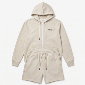 Chándal de 2 Piezas con Capucha, Personalizable con Logotipo, Unisex, Tallas Grandes, Transpirable, Ecológico, de Peso Medio, para Verano, con Transferencia Térmica - Product Image 1