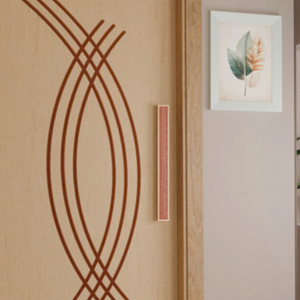 Poignée de tiroir de placard ronde moderne en aluminium et bois, bouton de meuble facile à installer, durable, pour l'ameublement intérieur de la maison - Product Image 1