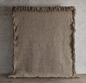 Tapis Kilim en laine tissé à la main, écologique, avec franges |   Dhurrie Bohème Couleur Unie |   Fournisseur en gros de tailles personnalisées - Product Image 1