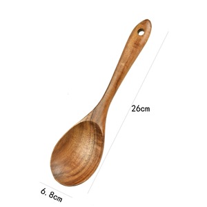 Ensemble de Cuillères et Fourchettes à Salade en Bois Écologique au Design Classique Fait Main - REHMAN CRAFT Cuillère et Fourchette à Salade en Bois Massif Naturel pour la Cuisine - Product Image 2