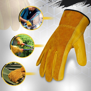 Gants de travail de sécurité pour le jardin, durables, anti-coupure, design personnalisé, gants de protection en cuir fabriqués au Pakistan, sur mesure - Product Image 5