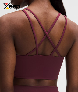 เสื้อชั้นในกีฬาโยคะคุณภาพสูงสำหรับผู้หญิง XEEP รุ่น XC-SB-114 แบบเรียบง่าย ระบายอากาศได้ดี สายปรับได้ แผ่นรองถอดออกได้ รองรับได้ดีเยี่ยม แห้งเร็ว - Product Image 4