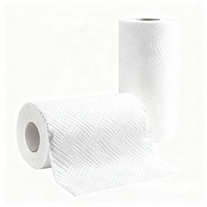 กระดาษเช็ดครัวแบบม้วนพรีเมียมพร้อมโครงสร้างเส้นใยที่ได้รับการปรับปรุงเพื่อการใช้งานที่ยาวนาน เหมาะสำหรับการทำความสะอาดในครัวเรือนและสำนักงาน - Product Image 1