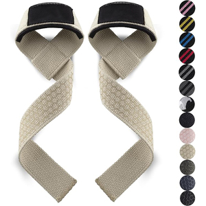 Sangles de levage en coton et néoprène, réglables, avec prise sécurisée, robustes, pour entraînement en salle de sport - Product Image 4