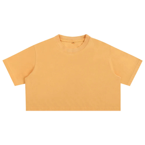 High Quality Women's <b>T</b>-shirts Crop-top <b>T</b>-shirts 100% Cotton Boxy Cropped <b>T</b> Shirt - Product Image 1