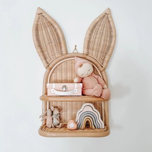 Enfants chambre décoration bébé pépinière chambre décoratif tenture plateau naturel rotin rack étagères - Product Image 1