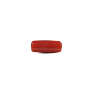 Loose Red Coral Oval Cabochon 7.45 Carat 10x12mm Gemstone for Fine Jewelry - Product Image 1