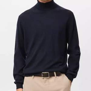 Pull en maille à col polo épais 100% nylon personnalisé pour l'automne et l'hiver, logo personnalisé, fabricant OEM ODM - Product Image 4