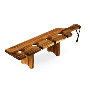 Tabla de Degustación de Madera de Acacia Hecha a Mano, con Capacidad para 4 Copas de Vino con Tallo, de Vietnam, Buen Precio - Product Image 2