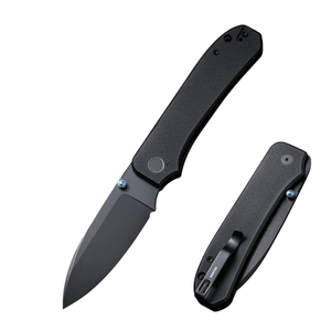 Couteaux pliants avec manche en bois noir, lame en acier inoxydable, design compact pour la randonnée, le camping et les usages généraux - Product Image 1