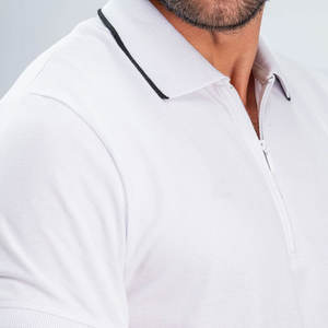 Servicio OEM/ODM, MOQ Bajo, Camiseta Polo para Hombre, Ropa de Entrenamiento, Precio Competitivo, Camiseta Polo con Cierre de Cremallera de Cuarto para Hombre, Venta Directa de Fábrica - Product Image 6