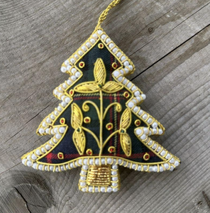 Adorno de árbol de Navidad hecho a mano bordado con cuentas Estrella de Plata decoración colgante perla lentejuelas trabajo cristiano moda festivo - Product Image 4