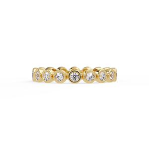 Anillos de Compromiso y Matrimonio de Oro Sólido de 14K con Engaste de Diamantes Cultivados en Laboratorio de Corte Brillante, Baño de Rodio, DEF-VVS - Product Image 4